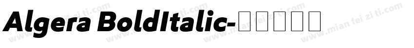 Algera BoldItalic字体转换